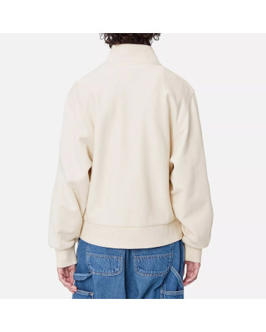 Sweat American Script 1/4 zip, écru Carhartt WIP, shop New Surf à Dinan, Bretagne
