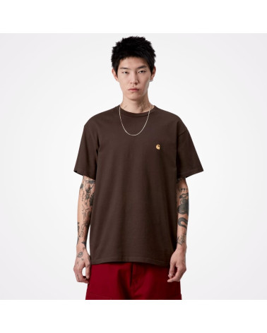 T-Shirt Chase Marron, Carhartt Wip, Shop New Surf  à Dinan, Bretagne
