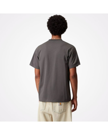 T-Shirt American Script marron Carhartt Wip, shop New Surf à Dinan, Bretagne