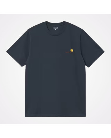 T-shirt American script Carhartt WIP, marine. Shop New Surf à Dinan, Bretagne