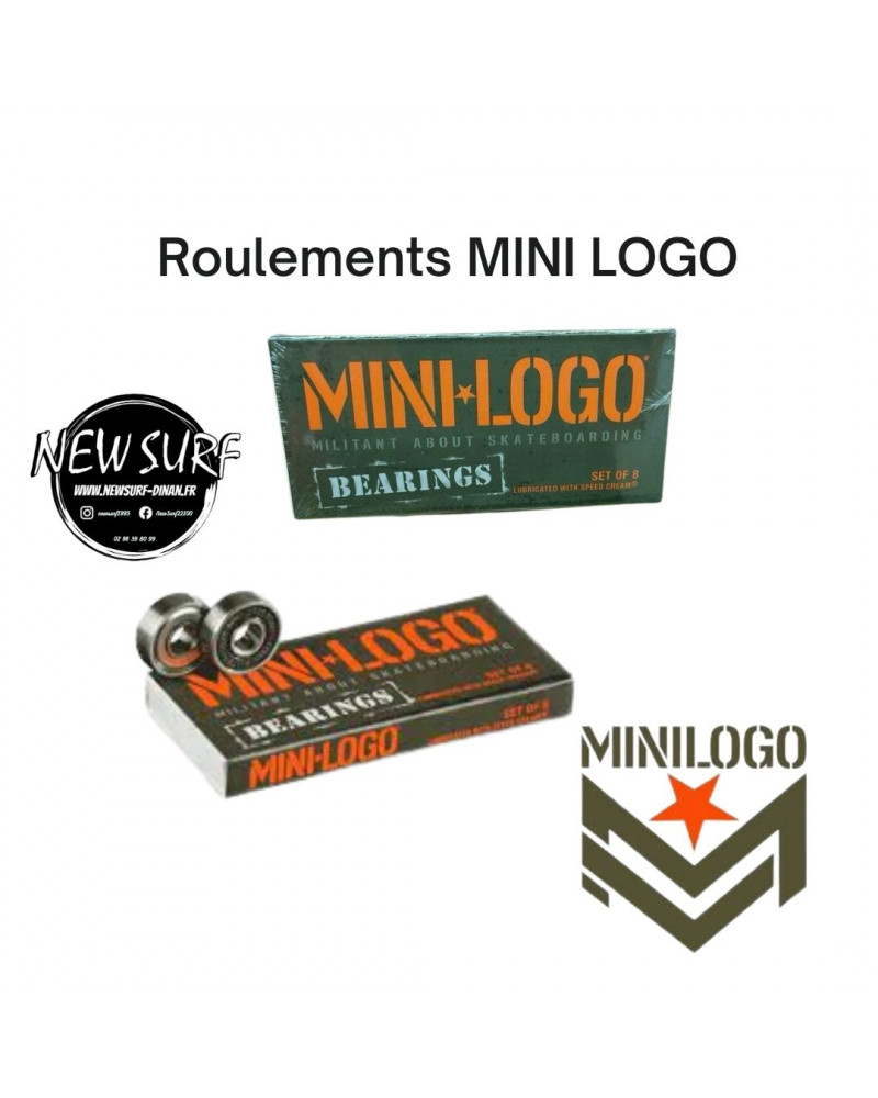 Boite de 8 roulements Mini Logo, shop New Surf à Dinan, Bretagne